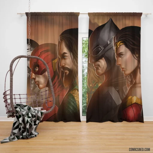 Justice League Dawn of Heroes Comic Curtain