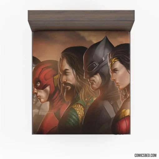 Justice League Dawn of Heroes Comic Fitted Sheet 1