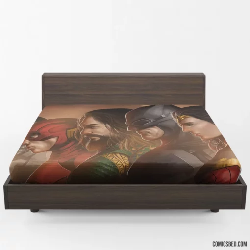 Justice League Dawn of Heroes Comic Fitted Sheet