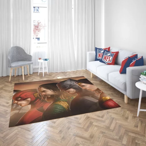 Justice League Dawn of Heroes Comic Rug 2