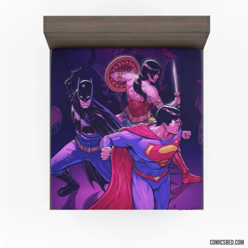 Justice League Heroes United Trilogy Comic Fitted Sheet 1