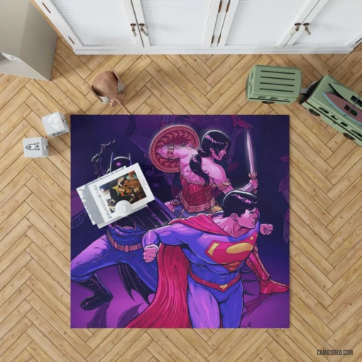 Justice League Heroes United Trilogy Comic Rug