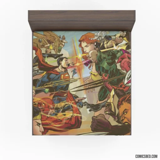 Justice League Iconic Superteam Comic Fitted Sheet 1