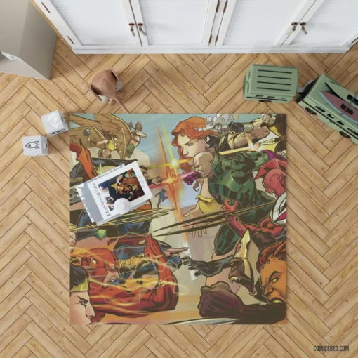 Justice League Iconic Superteam Comic Rug