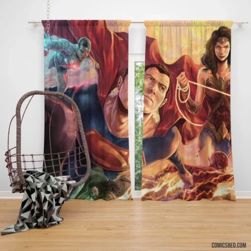 Justice League Titans Unite Saga Comic Curtain