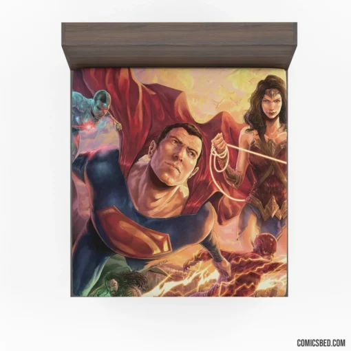 Justice League Titans Unite Saga Comic Fitted Sheet 1