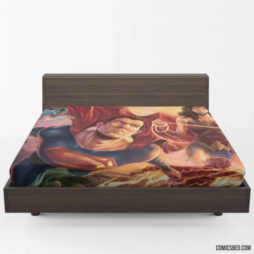 Justice League Titans Unite Saga Comic Fitted Sheet