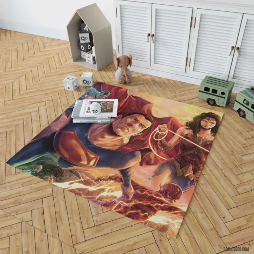 Justice League Titans Unite Saga Comic Rug 1