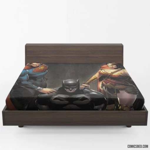 Justice League Trinity DC Heroes Comic Fitted Sheet