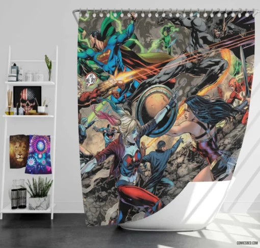 Justice League vs. Suicide Squad DC Comics Shower Curtain