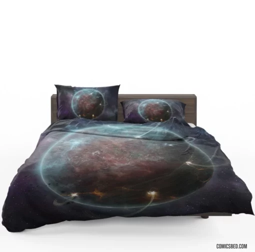 Kaliumlabs Space Celestial Adventure Comic Bedding Set