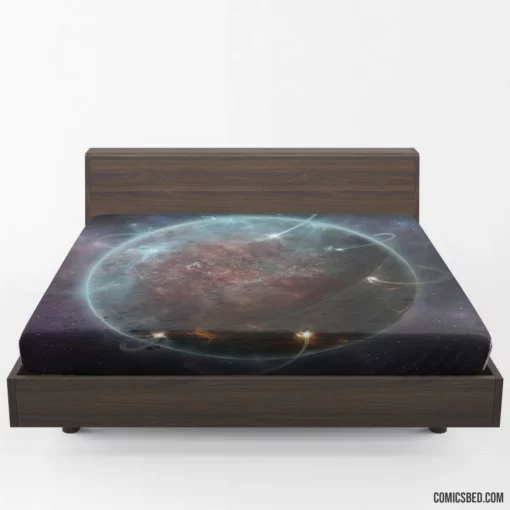 Kaliumlabs Space Celestial Adventure Comic Fitted Sheet