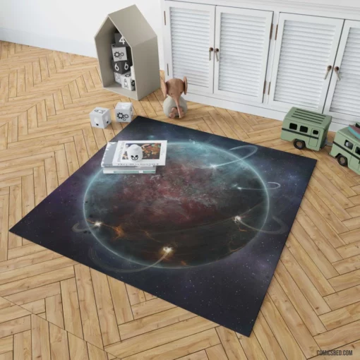 Kaliumlabs Space Celestial Adventure Comic Rug 1