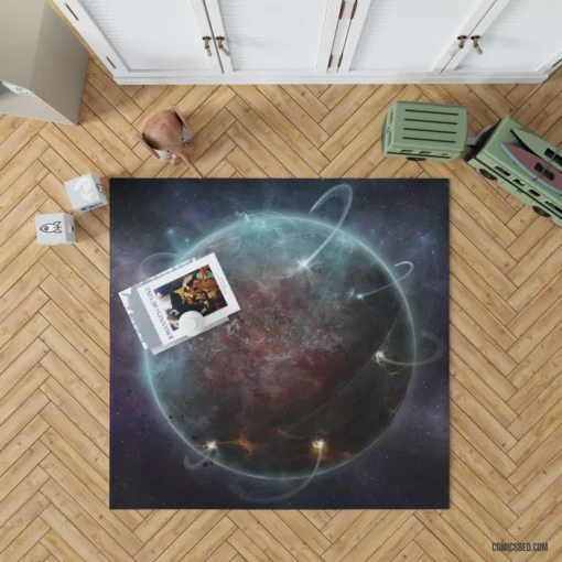 Kaliumlabs Space Celestial Adventure Comic Rug