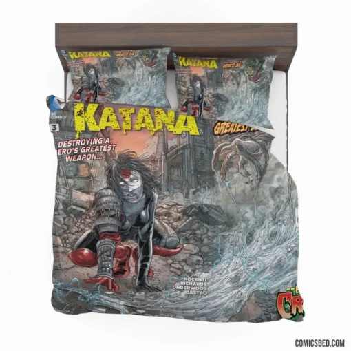 Katana Deadly Swordswoman Comic Bedding Set 1