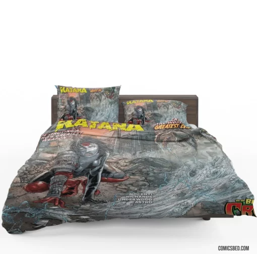 Katana Deadly Swordswoman Comic Bedding Set