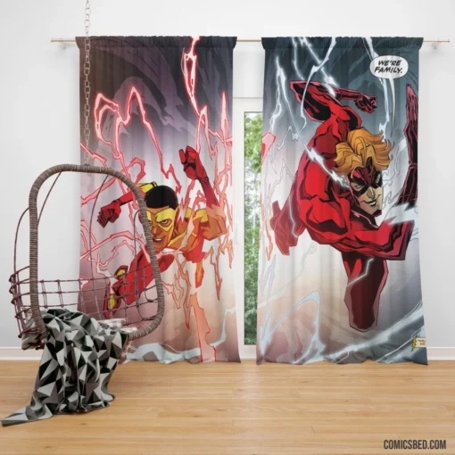 Kid Flash Speedster Sidekick Comic Curtain