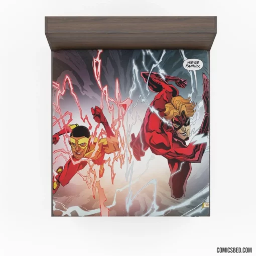 Kid Flash Speedster Sidekick Comic Fitted Sheet 1