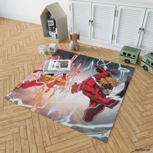 Kid Flash Speedster Sidekick Comic Rug 1