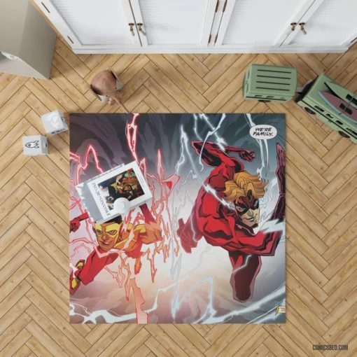 Kid Flash Speedster Sidekick Comic Rug