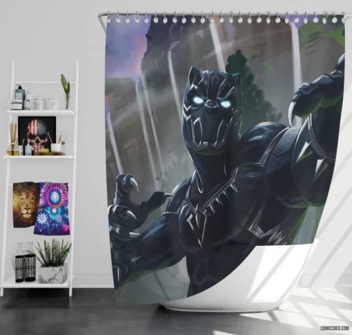 King of Wakanda Black Panther Reign Comic Shower Curtain