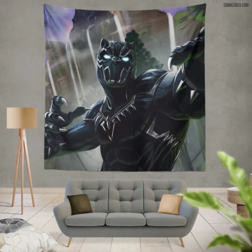 King of Wakanda Black Panther Reign Comic Wall Tapestry