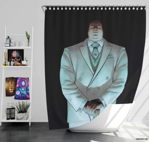 Kingpin Criminal Mastermind Comic Shower Curtain