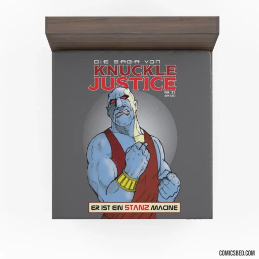 Knuckle Justice Vigilante Quest Comic Fitted Sheet 1