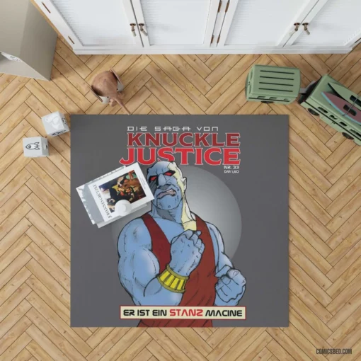 Knuckle Justice Vigilante Quest Comic Rug