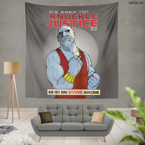 Knuckle Justice Vigilante Quest Comic Wall Tapestry