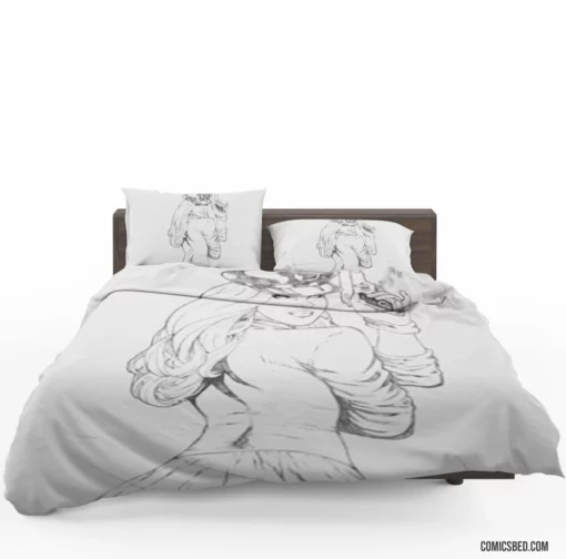 Lady Blackhawk Sky-High Heroine Comic Bedding Set