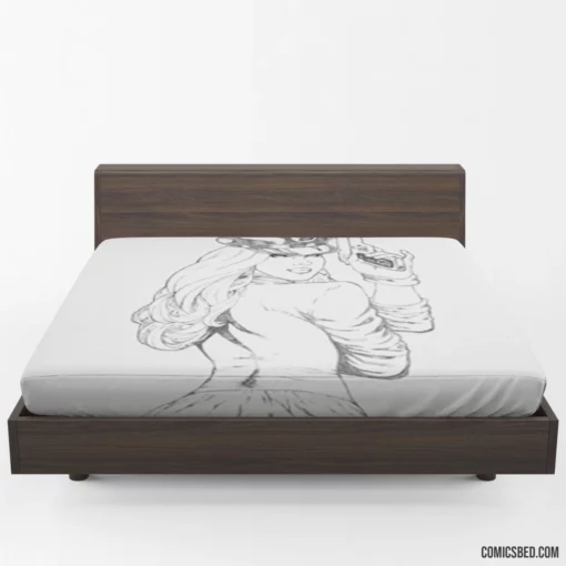 Lady Blackhawk Sky-High Heroine Comic Fitted Sheet