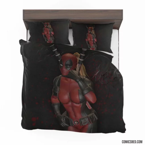 Lady Deadpool Marvel Heroine Comic Bedding Set 1