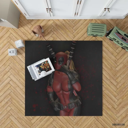 Lady Deadpool Marvel Heroine Comic Rug