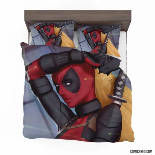 Lady Deadpool Marvel Mercenary Comic Bedding Set 1