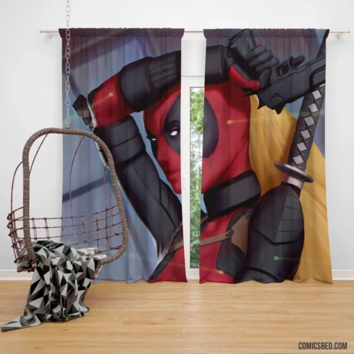 Lady Deadpool Marvel Mercenary Comic Curtain