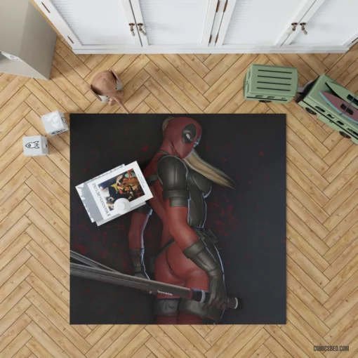 Lady Deadpool Merc with Sass Comic Rug