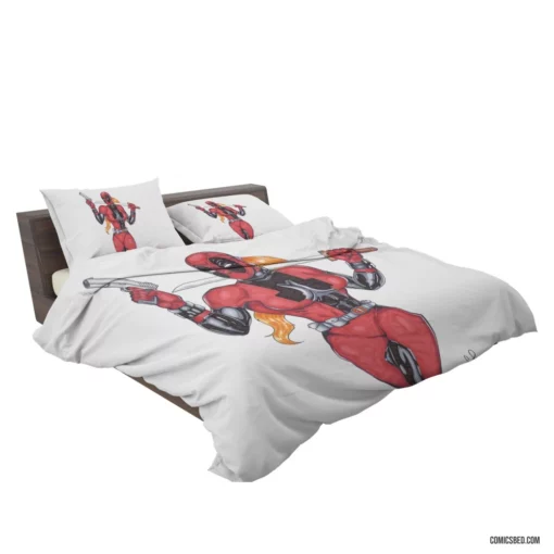 Lady Deadpool Sassy Heroine Comic Bedding Set 2