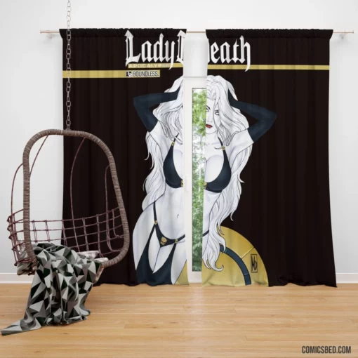 Lady Death Dark Avenger Comic Curtain