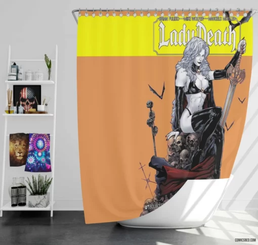 Lady Death Supernatural Saga Comic Shower Curtain