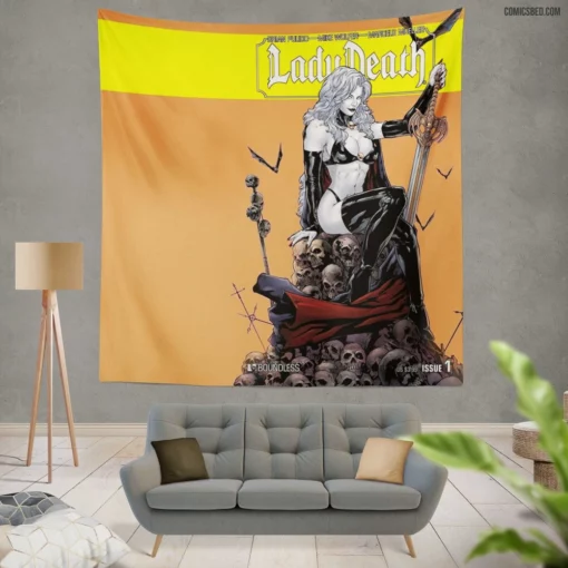 Lady Death Supernatural Saga Comic Wall Tapestry