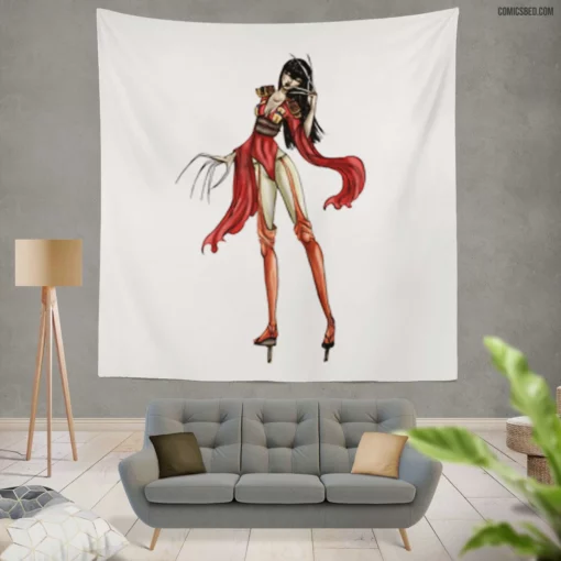 Lady Deathstrike Deadly Assassin Comic Wall Tapestry