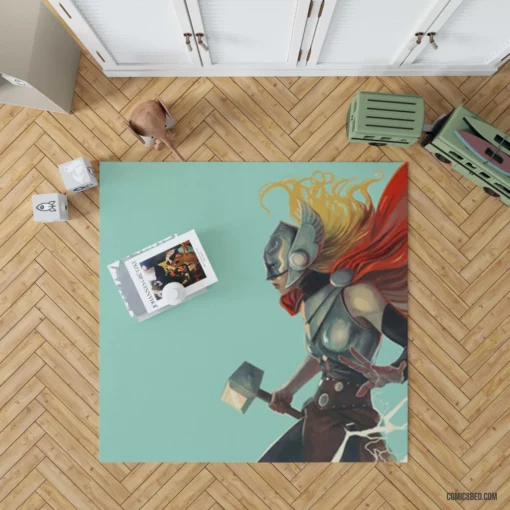 Lady Thor Goddess of Thunder Comic Rug