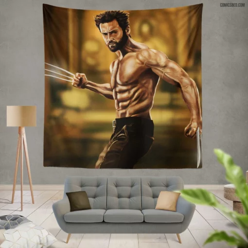 Logan James Howlett Wolverine X-Men Legacy Comic Wall Tapestry