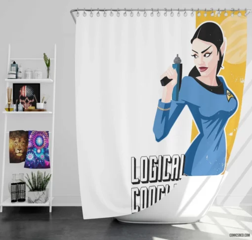 Logical Conclusions Trek Analysis Comic Shower Curtain