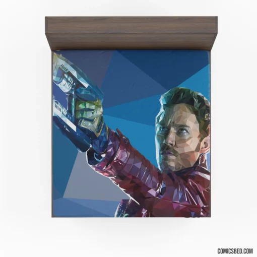Low Poly Adventures Star Lord Chronicles Comic Fitted Sheet 1