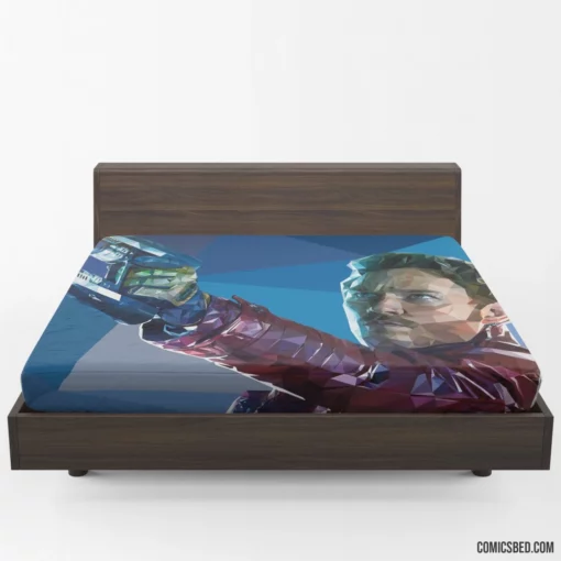 Low Poly Adventures Star Lord Chronicles Comic Fitted Sheet