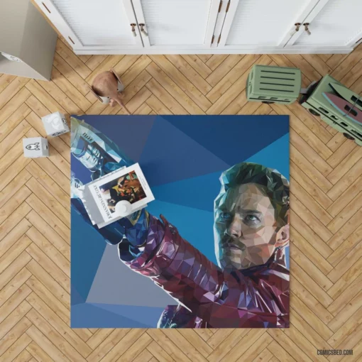 Low Poly Adventures Star Lord Chronicles Comic Rug