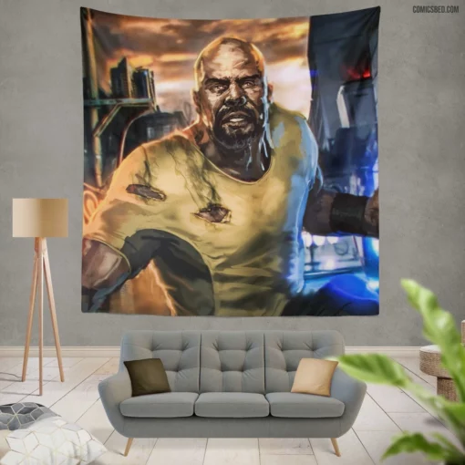 Luke Cage Marvel Bulletproof Hero Comic Wall Tapestry