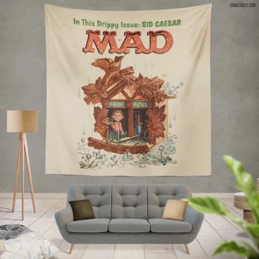 MAD Whimsical Humor Adventures Comic Wall Tapestry